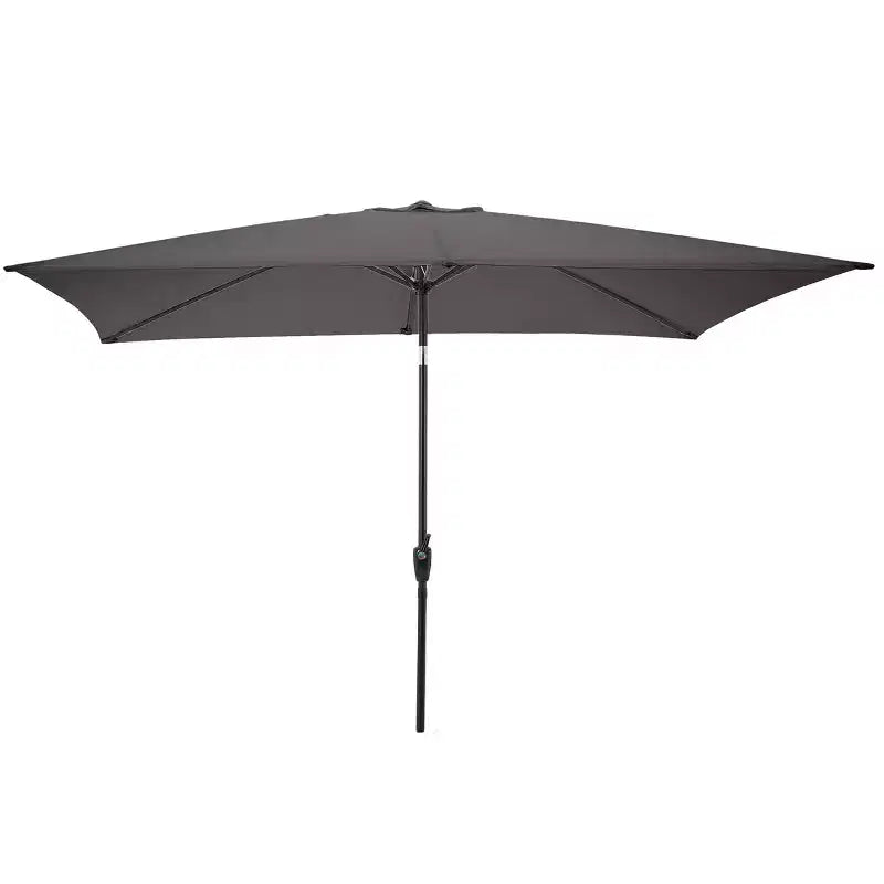 Alaterre Furniture 6pc Outdoor Patio Dining Set, Okemo Table with 10' Rectangular Umbrella