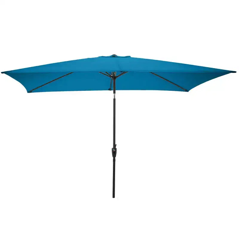 Alaterre Furniture 8pc Outdoor Patio Dining Set, Okemo Table with 10' Rectangular Umbrella