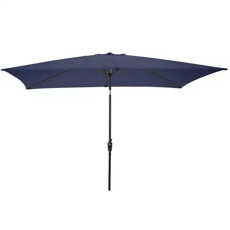 Alaterre Furniture 8pc Outdoor Patio Dining Set, Okemo Table with 10' Rectangular Umbrella