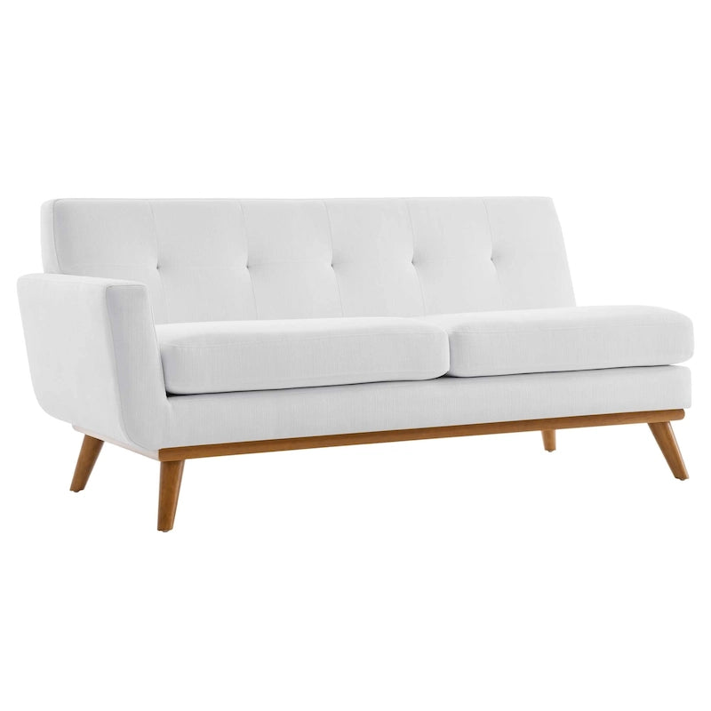 Divanetto Imbottito Moderno Mid-century Lato Sinistro, Azure