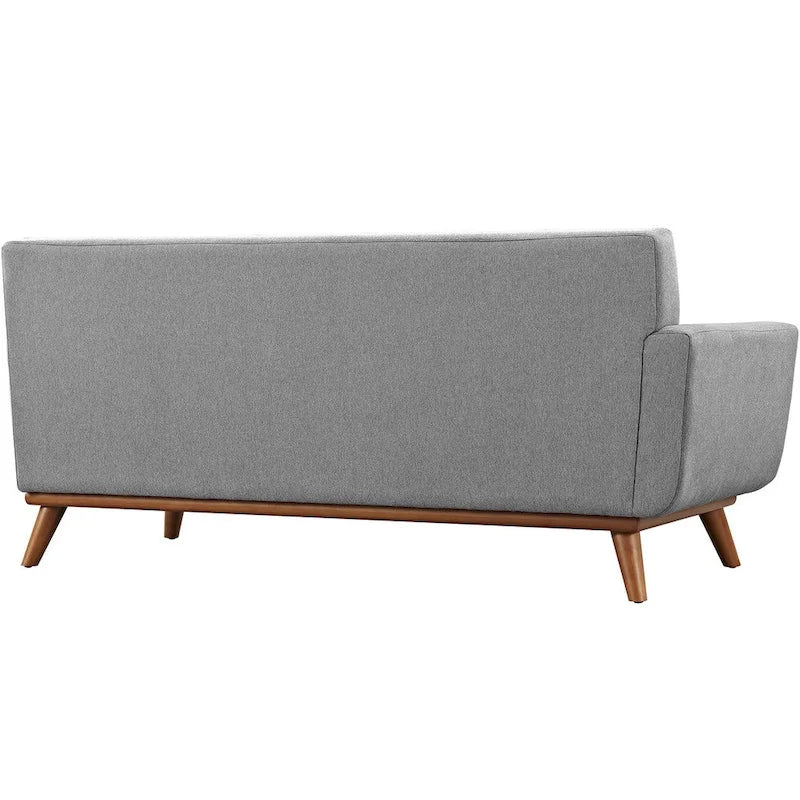 Divanetto Imbottito Moderno Mid-century Lato Sinistro, Azure