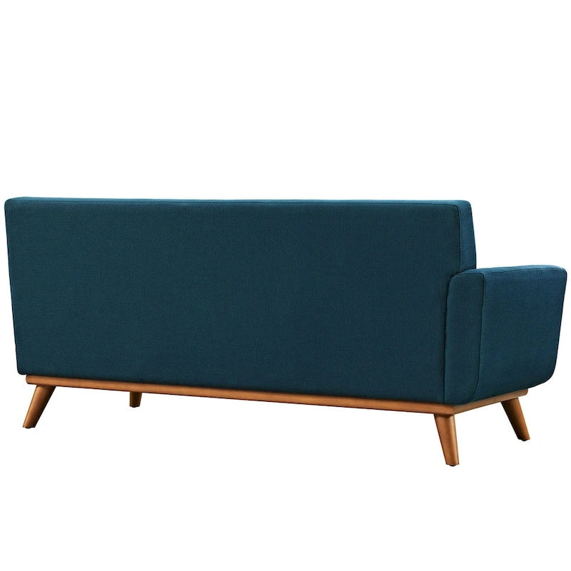 Divanetto Imbottito Moderno Mid-century Lato Sinistro, Azure