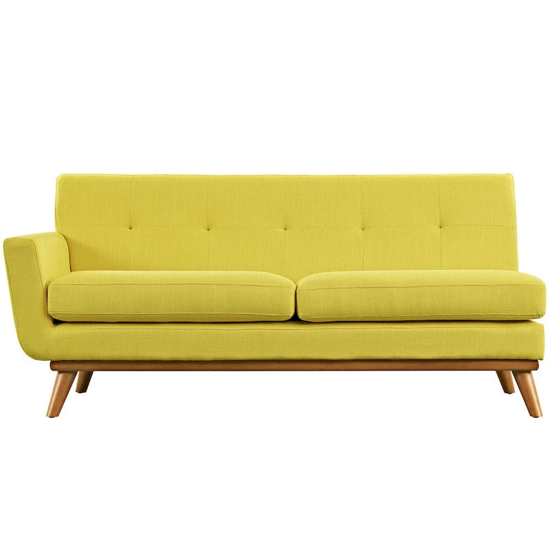 Divanetto Imbottito Moderno Mid-century Lato Sinistro, Azure