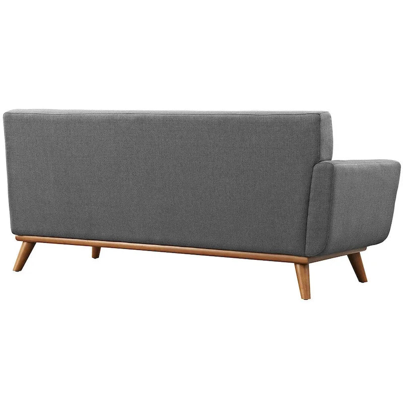 Divanetto Imbottito Moderno Mid-century Lato Sinistro, Azure