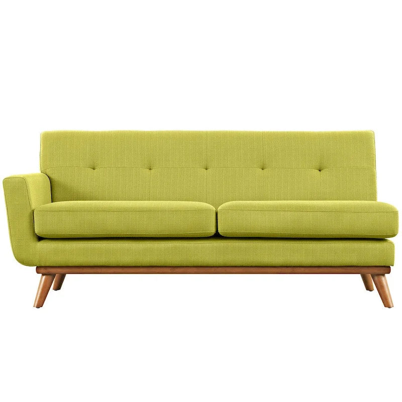 Divanetto Imbottito Moderno Mid-century Lato Sinistro, Azure