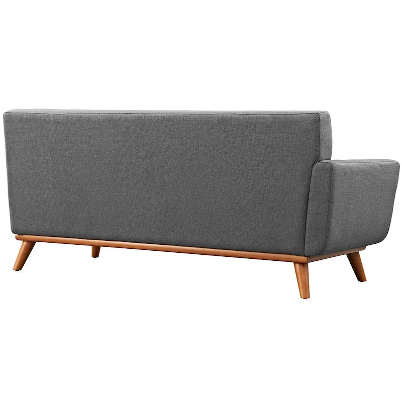 Divanetto Imbottito Moderno Mid-century Lato Sinistro, Azure