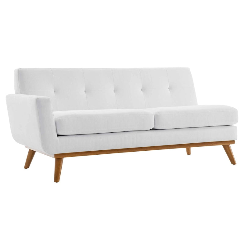 Divanetto Imbottito Moderno Mid-century Lato Sinistro, Azure