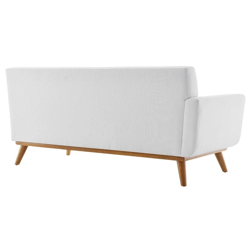 Divanetto Imbottito Moderno Mid-century Lato Sinistro, Azure
