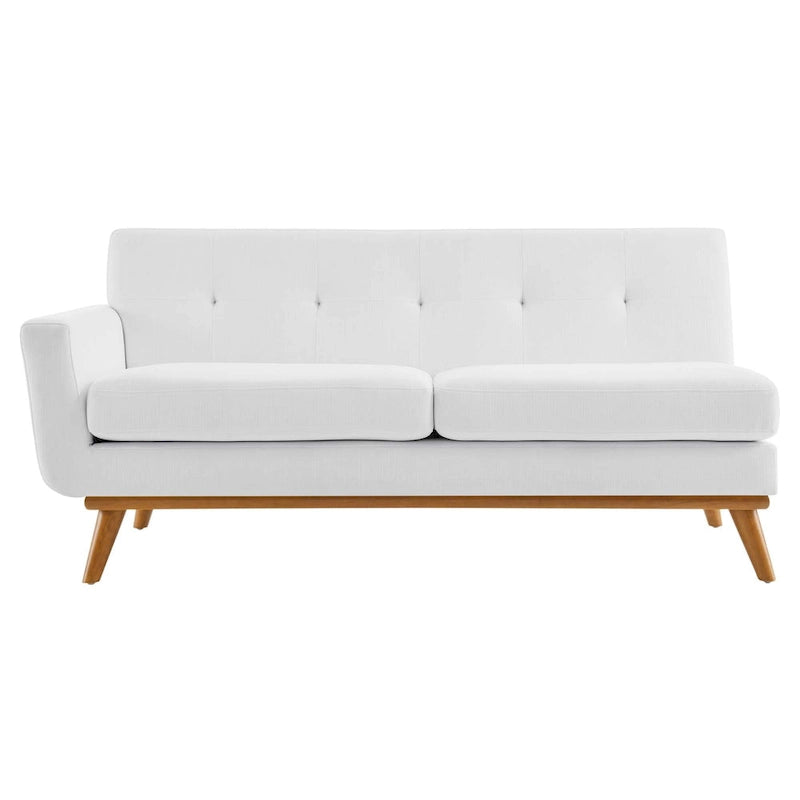 Divanetto Imbottito Moderno Mid-century Lato Sinistro, Azure