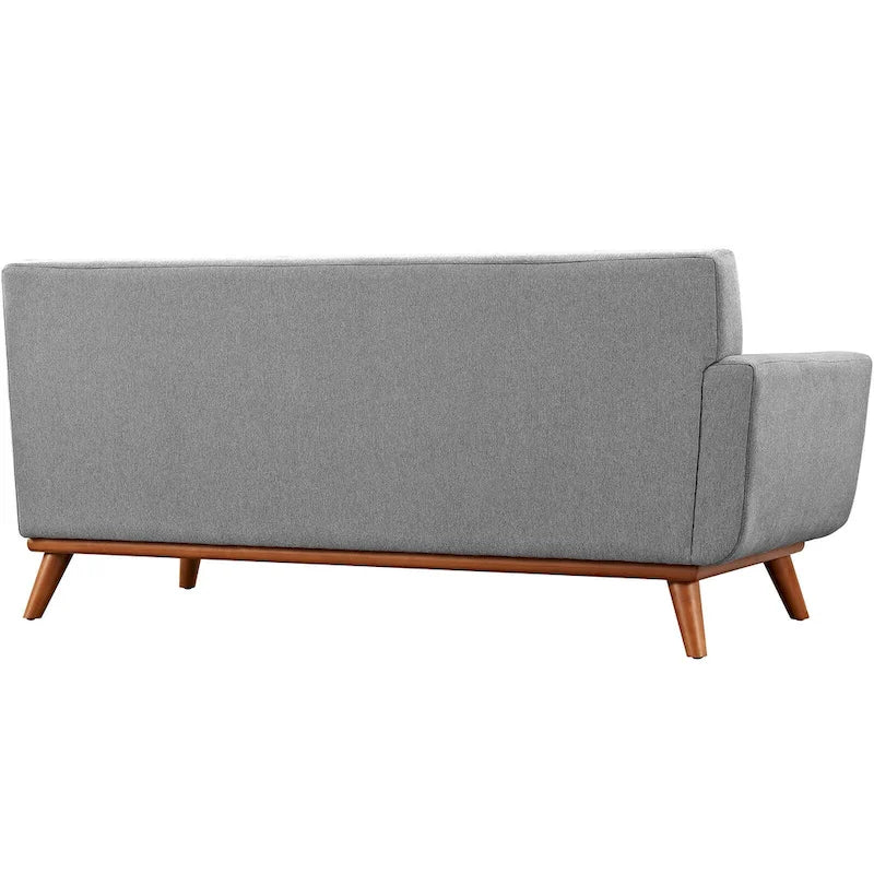 Divanetto Imbottito Moderno Mid-century Lato Sinistro, Azure