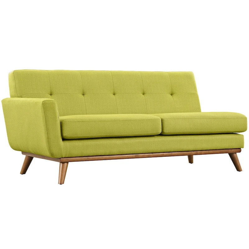 Divanetto Imbottito Moderno Mid-century Lato Sinistro, Azure