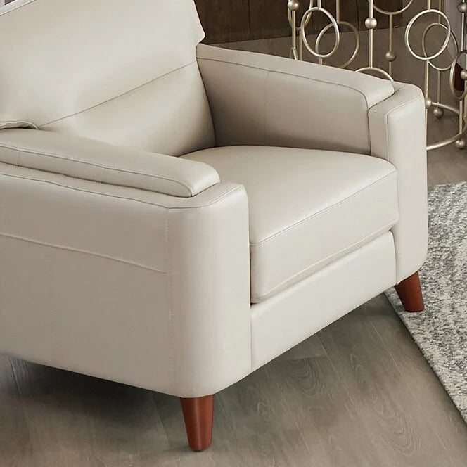 Sedia in Pelle Primo Fiore Hydeline Elm con Piume, Memory Foam e Molle