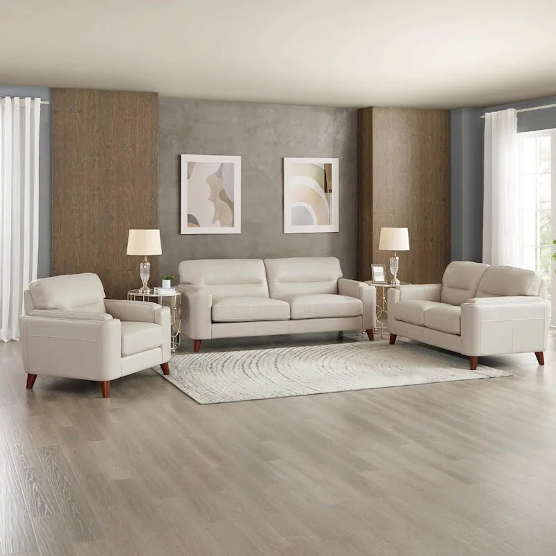 Sedia in Pelle Primo Fiore Hydeline Elm con Piume, Memory Foam e Molle