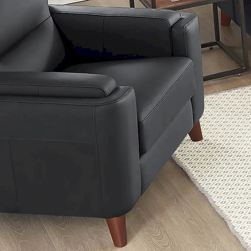 Sedia in Pelle Primo Fiore Hydeline Elm con Piume, Memory Foam e Molle