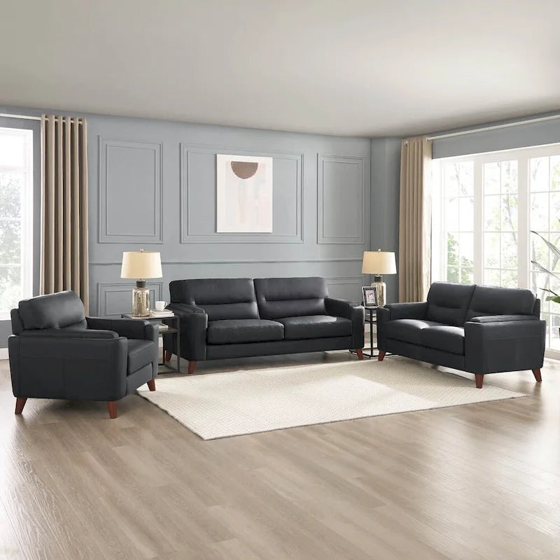 Sedia in Pelle Primo Fiore Hydeline Elm con Piume, Memory Foam e Molle