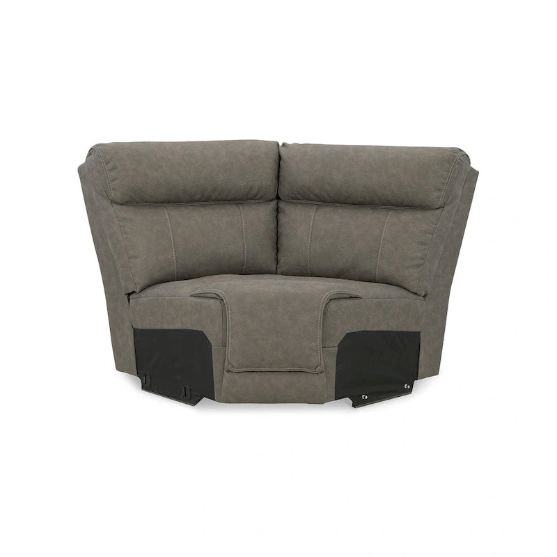 Divano sezionale reclinabile a sette posti Starbot Gray di Signature Design by Ashley - 112W x 112D x 42H