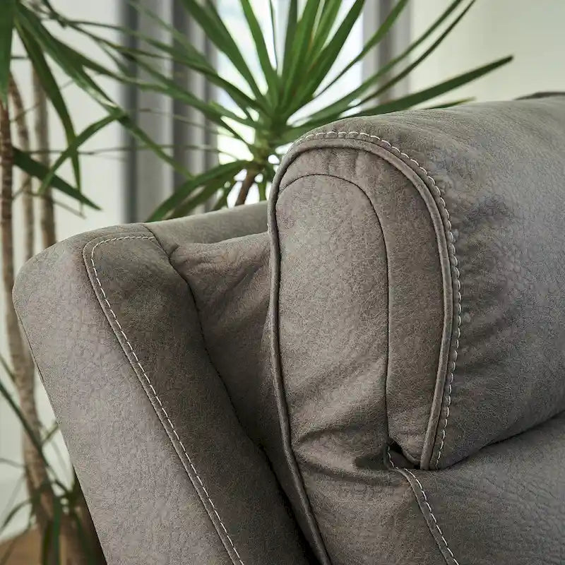 Divano sezionale reclinabile a sette posti Starbot Gray di Signature Design by Ashley - 112W x 112D x 42H