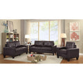 Divano Newbury a braccioli svasati in ecopelle, larghezza 58 pollici - 32L x 58P x 36A
