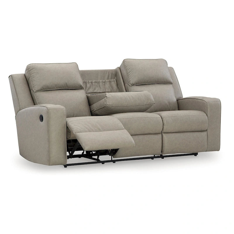 Divano reclinabile Signature Design by Ashley Lavenhorne Pebble con tavolo a scomparsa - 87W x 42D x 43H