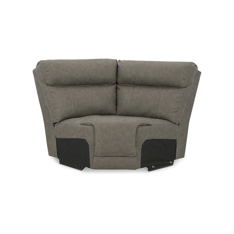Divano sezionale reclinabile elettrico a 5 posti Signature Design by Ashley Starbot Gray - 131W x 131D x 42H