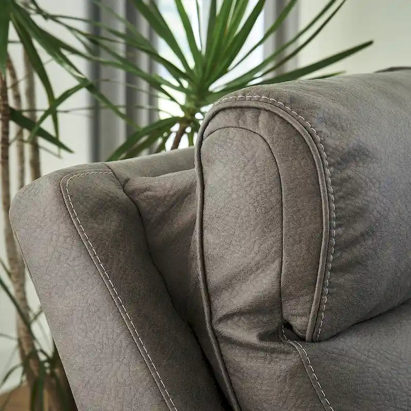 Divano sezionale reclinabile elettrico a 5 posti Signature Design by Ashley Starbot Gray - 131W x 131D x 42H