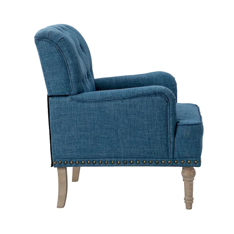 Geltrude Poltroncine Imbottite Tradizionali con Schienale Trapuntato a Bottoni Set da 2 di HULALA HOME