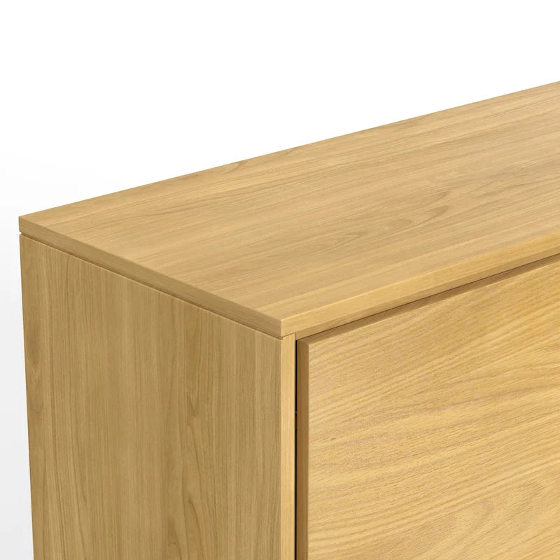 WYNDENHALL Mitchell Mobile buffet/credenza industriale moderna rettangolare in metallo da 152 cm in LEGNO DI ROVERE - 152 x 43 x 76 cm