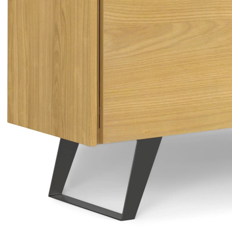 WYNDENHALL Mitchell Mobile buffet/credenza industriale moderna rettangolare in metallo da 152 cm in LEGNO DI ROVERE - 152 x 43 x 76 cm
