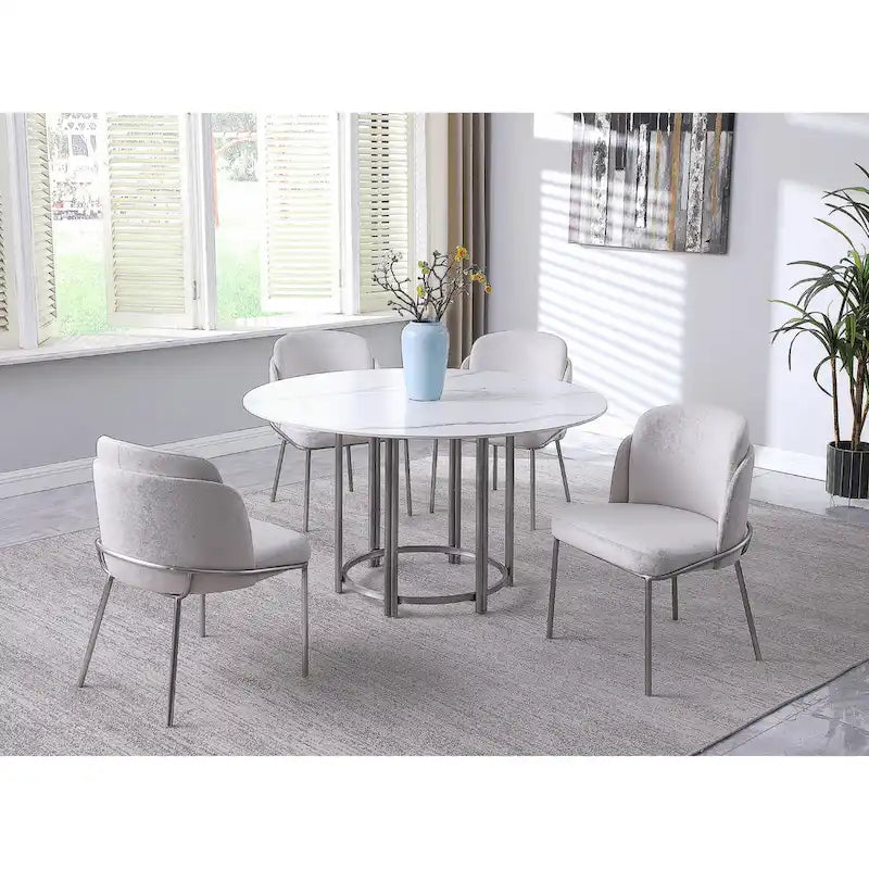 Sedia da pranzo Somette Lacey con schienale curvo, set da 2