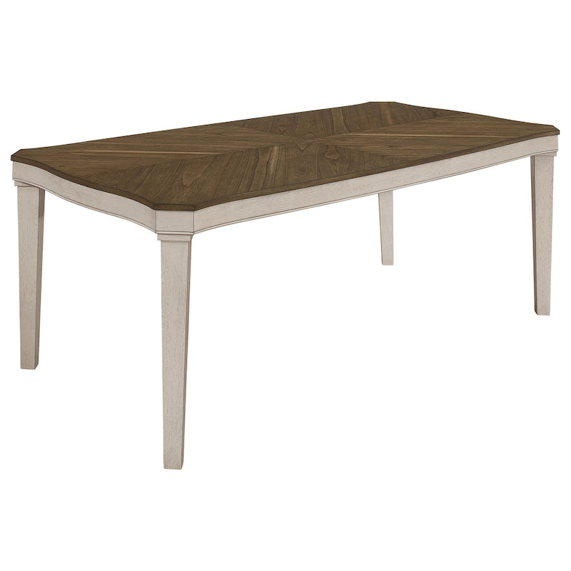 Set tavolo da pranzo 7 pezzi Seaside Nutmeg e Rustic Cream