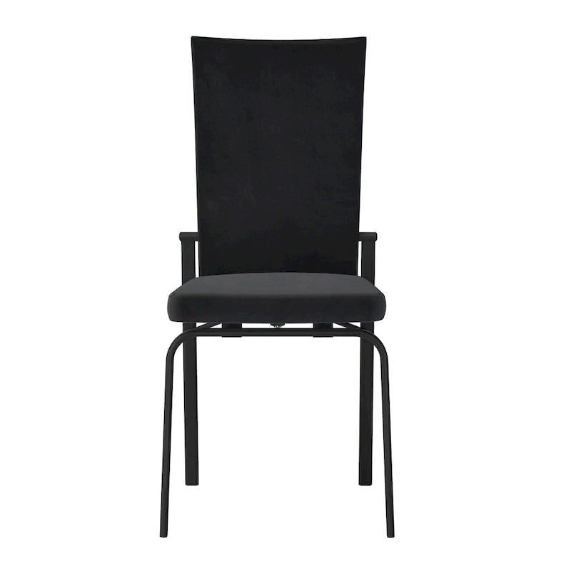 Somette Monique Black Motion-back Side Chair, Set di 2, Completamente Assemblate