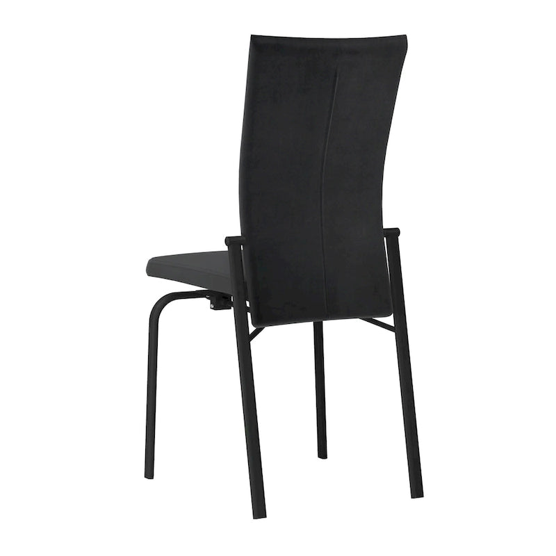 Somette Monique Black Motion-back Side Chair, Set di 2, Completamente Assemblate