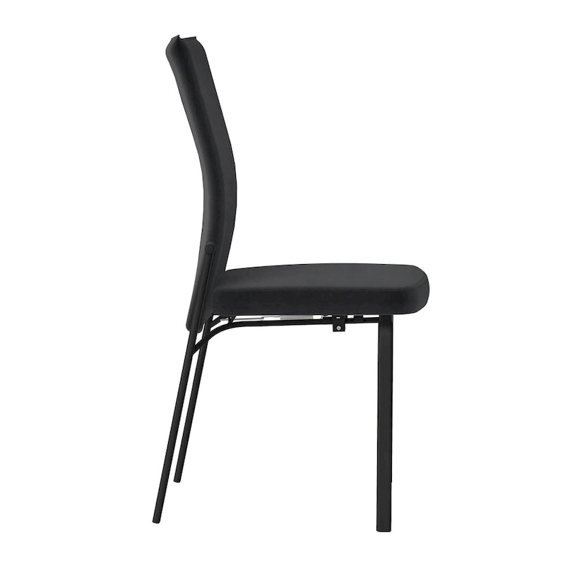 Somette Monique Black Motion-back Side Chair, Set di 2, Completamente Assemblate