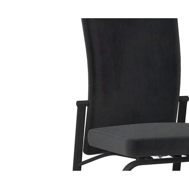Somette Monique Black Motion-back Side Chair, Set di 2, Completamente Assemblate