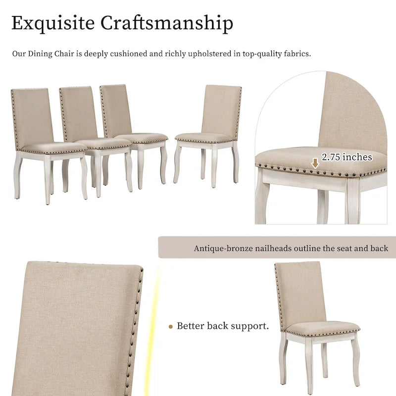 Set da pranzo allungabile 5 pezzi con sedie imbottite