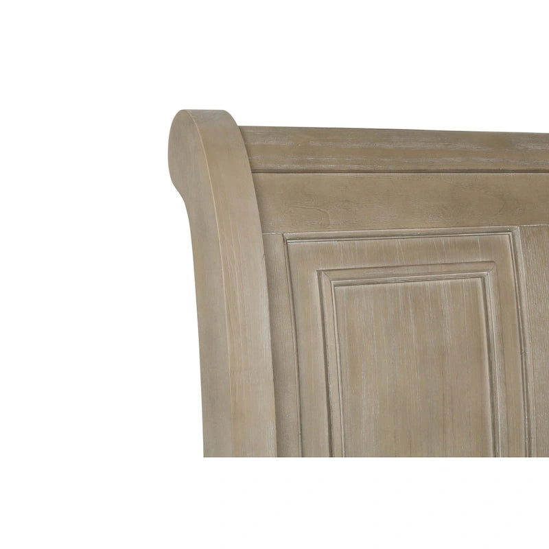 Set da camera da letto 5 pezzi New Classic Furniture Salinger color peltro con 2 comodini