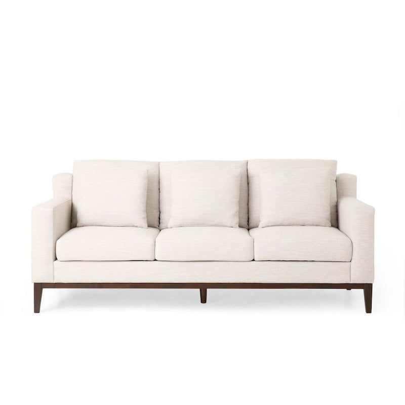 Divano contemporaneo a 3 posti in tessuto Elliston con cuscini decorativi di Christopher Knight Home