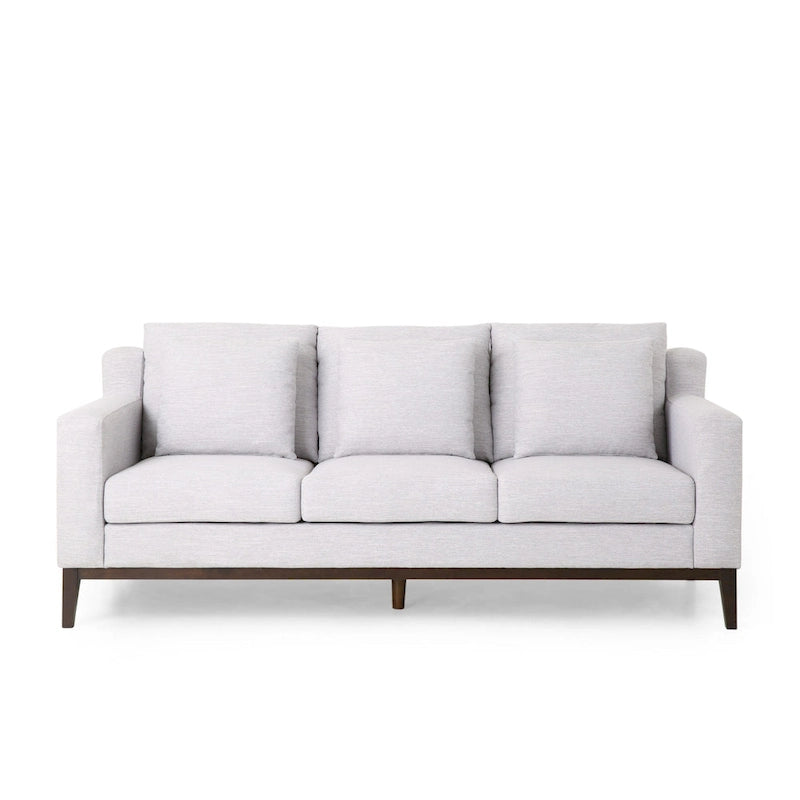 Divano contemporaneo a 3 posti in tessuto Elliston con cuscini decorativi di Christopher Knight Home