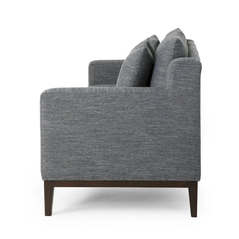 Divano contemporaneo a 3 posti in tessuto Elliston con cuscini decorativi di Christopher Knight Home