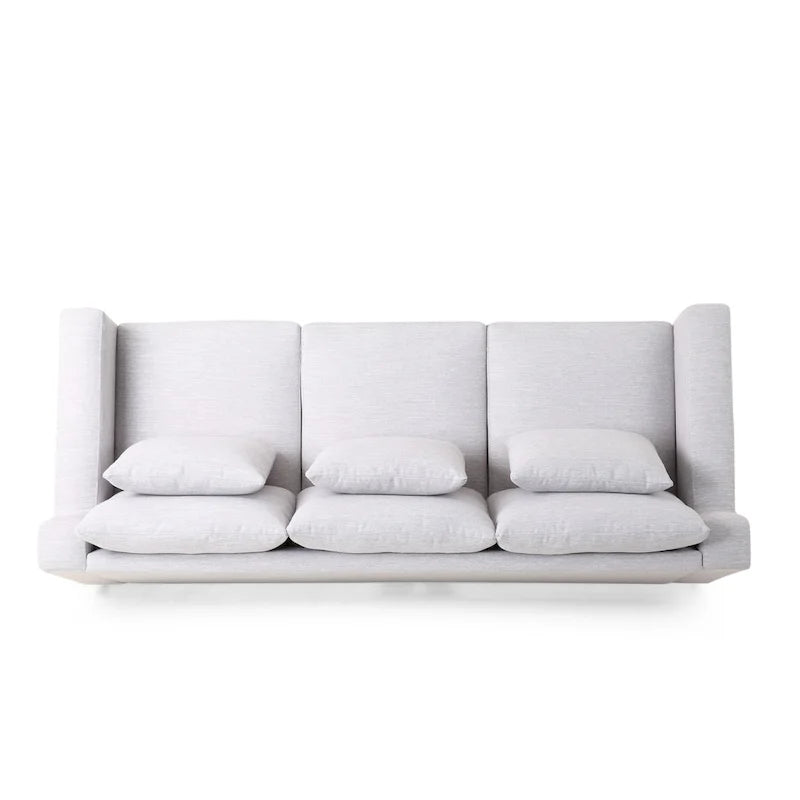 Divano contemporaneo a 3 posti in tessuto Elliston con cuscini decorativi di Christopher Knight Home
