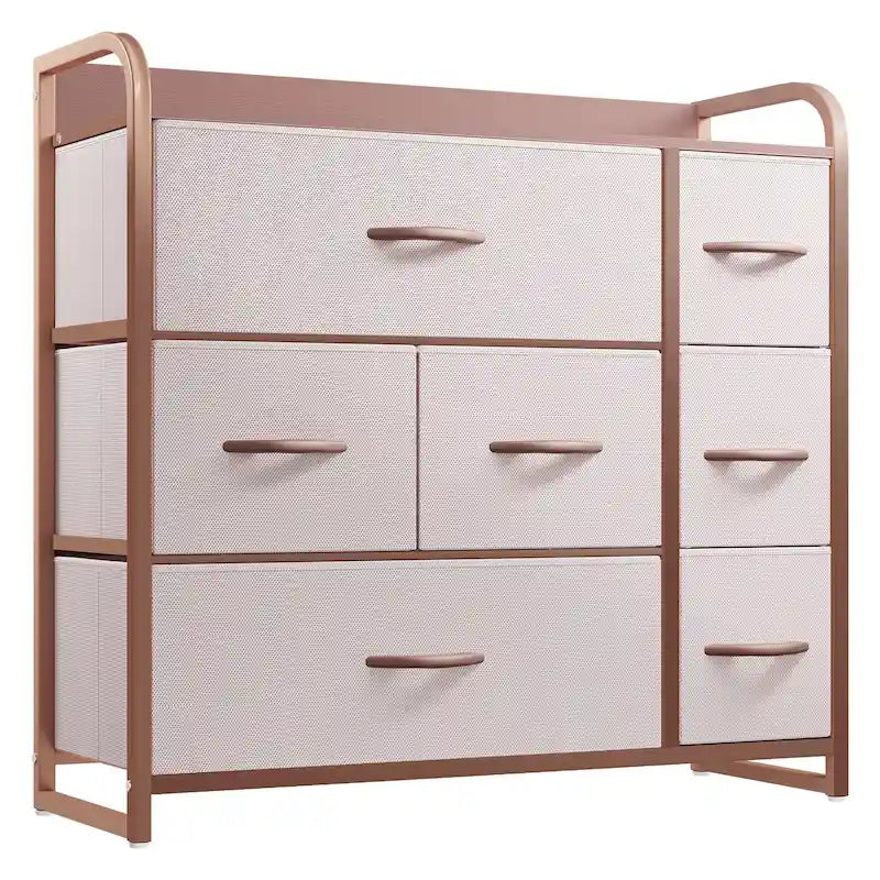 Cassettiera multifunzione a 7 cassetti, colore grigio