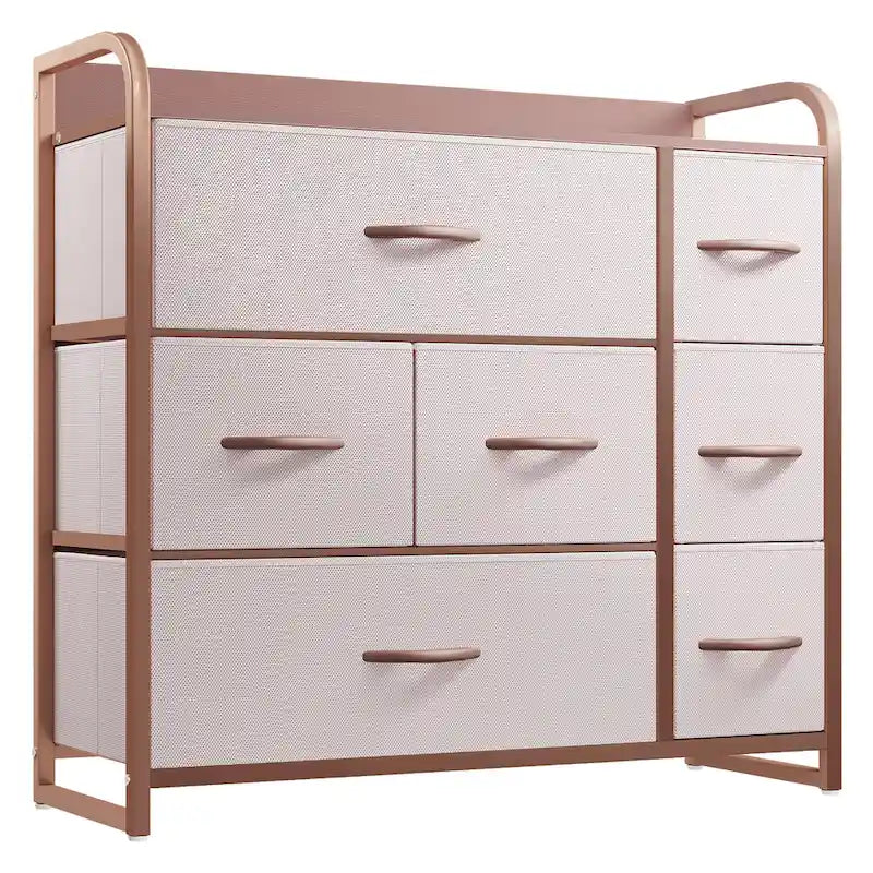 Cassettiera multifunzione a 7 cassetti, colore grigio