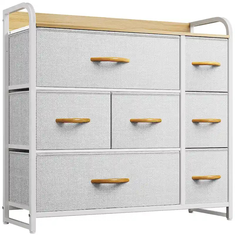 Cassettiera multifunzione a 7 cassetti, colore grigio
