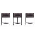 Sgabello da bar Manhattan Comfort Cosmopolitan da 85,8 cm in metallo nero, altezza bancone (set da 3)
