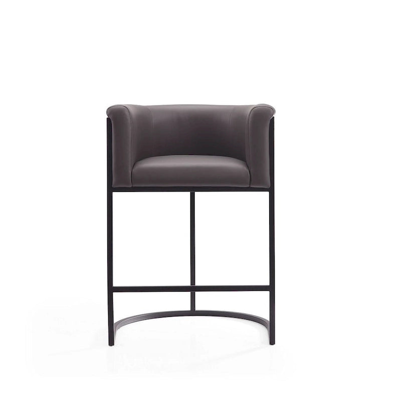 Sgabello da bar Manhattan Comfort Cosmopolitan da 85,8 cm in metallo nero, altezza bancone (set da 3)