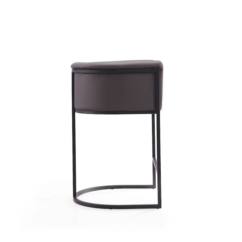 Sgabello da bar Manhattan Comfort Cosmopolitan da 85,8 cm in metallo nero, altezza bancone (set da 3)