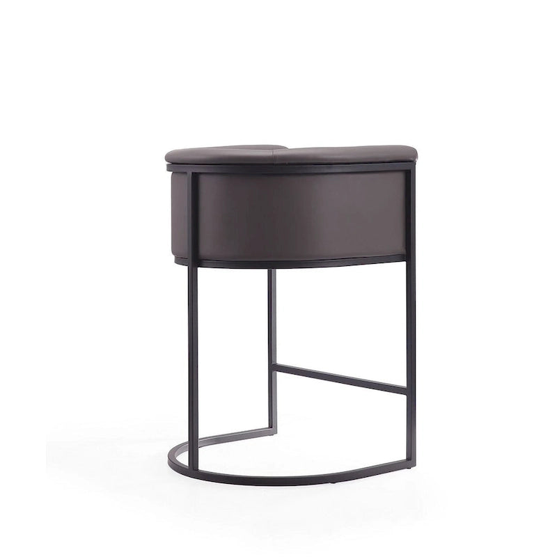 Sgabello da bar Manhattan Comfort Cosmopolitan da 85,8 cm in metallo nero, altezza bancone (set da 3)