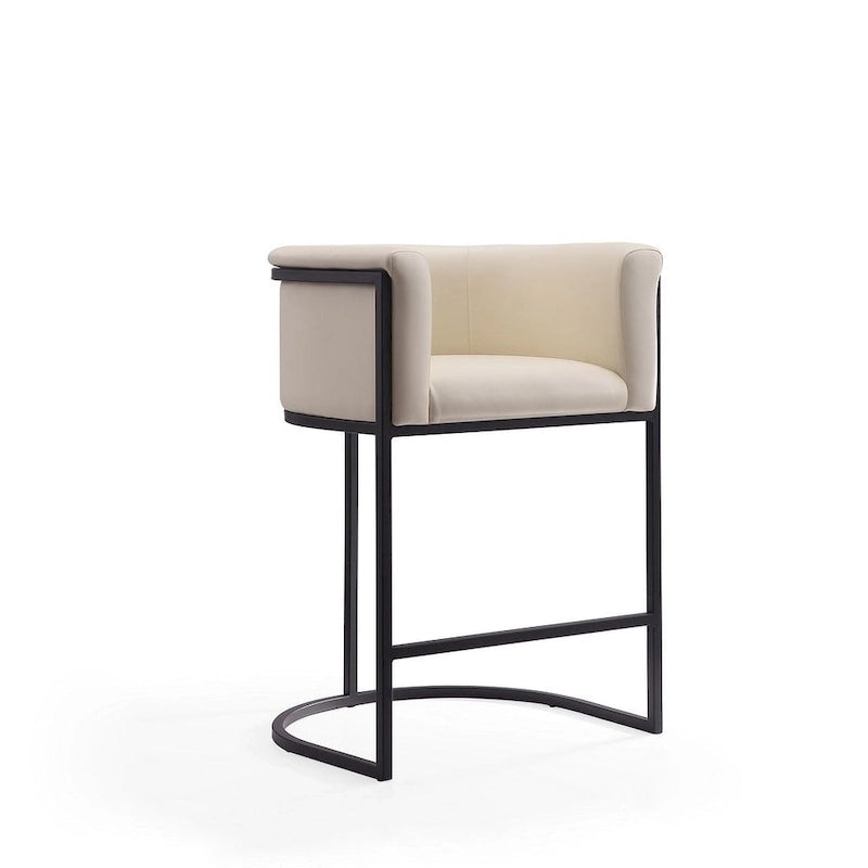 Sgabello da bar Manhattan Comfort Cosmopolitan da 85,8 cm in metallo nero, altezza bancone (set da 3)