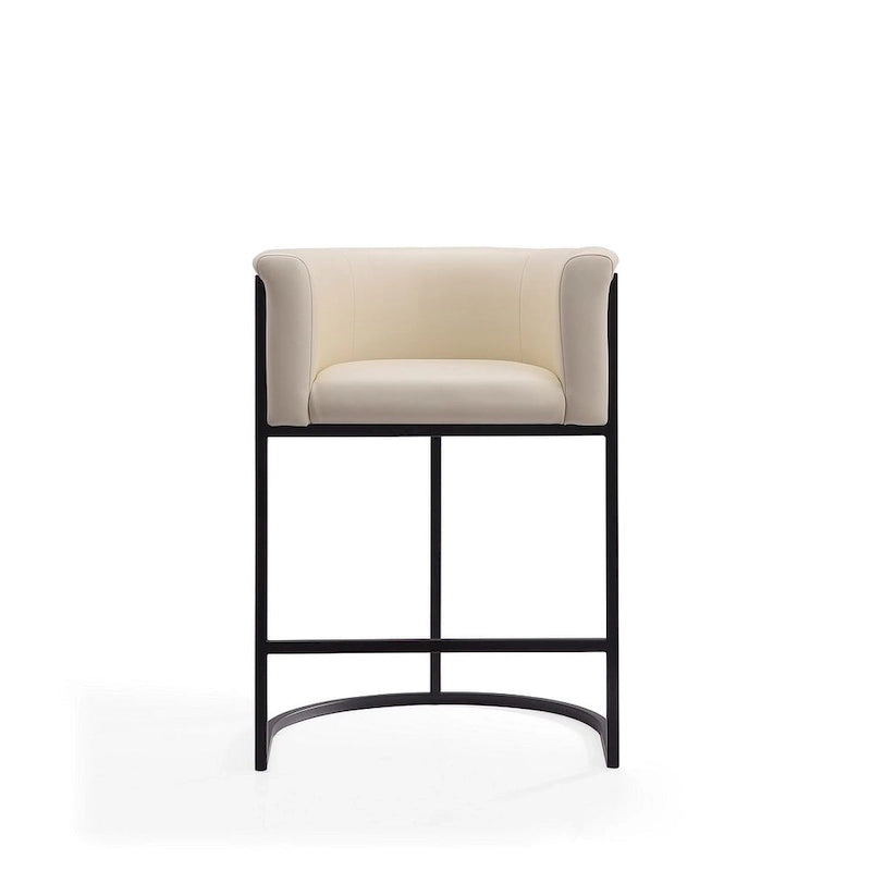 Sgabello da bar Manhattan Comfort Cosmopolitan da 85,8 cm in metallo nero, altezza bancone (set da 3)
