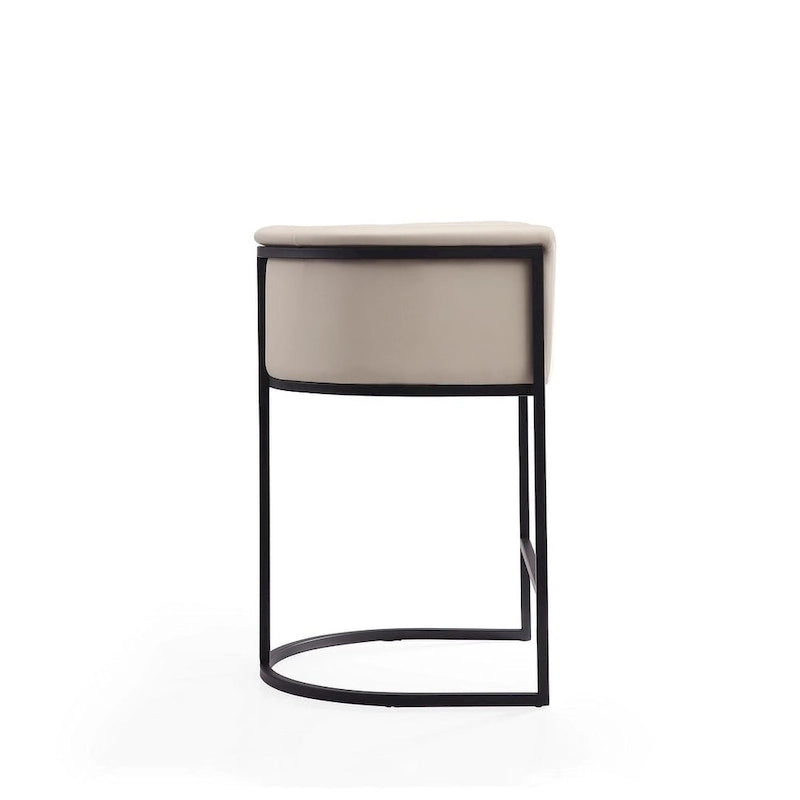 Sgabello da bar Manhattan Comfort Cosmopolitan da 85,8 cm in metallo nero, altezza bancone (set da 3)